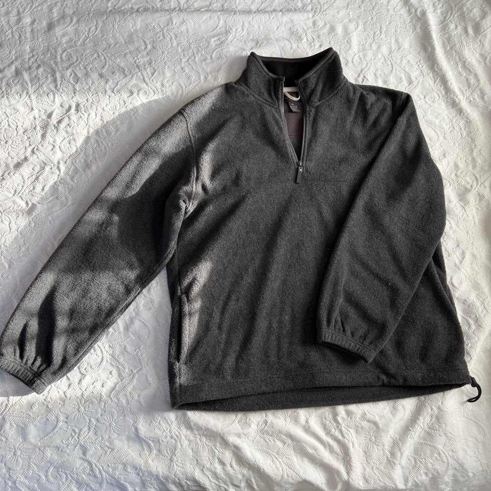 Van Heusen Charcoal Quarter-Zip Fleece Sweater